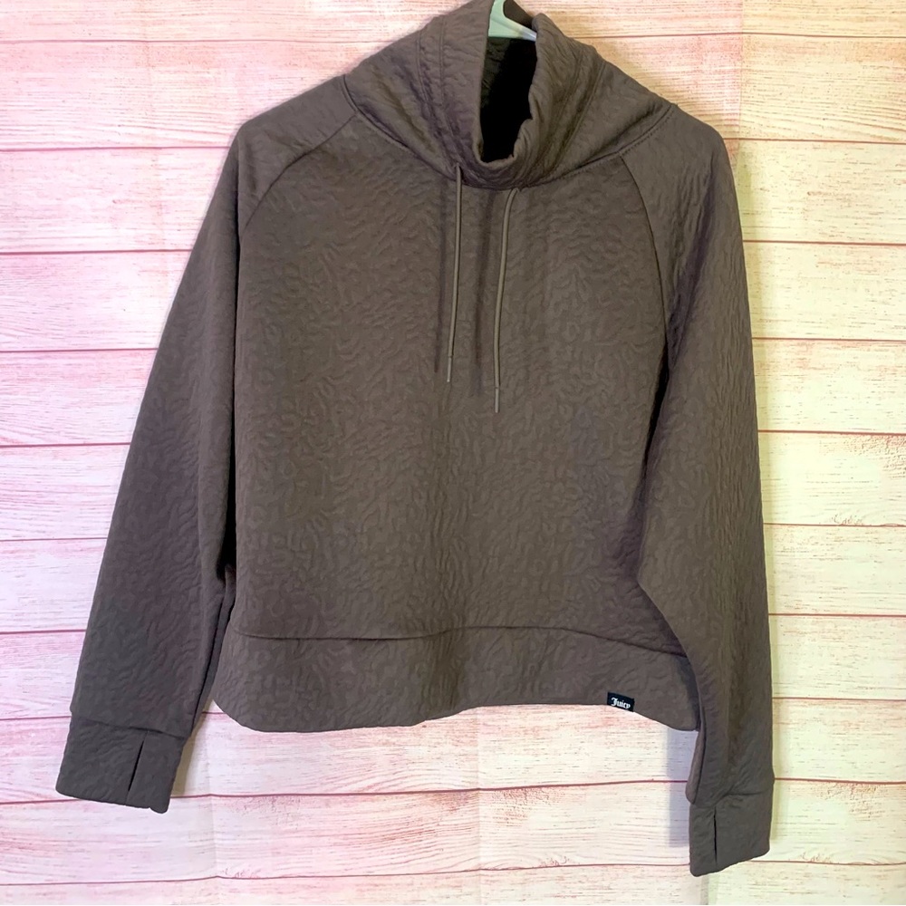 Juicy Couture Cowl Neck Drawstrinf Pullover Sweater